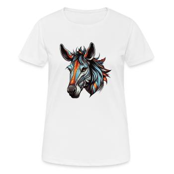 Horse - Women's Breathable T-Shirt - white - Front - AI Model Female 172 dark (172cm)