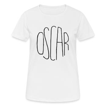 Oscar - Frauen T-Shirt atmungsaktiv - Weiß - Vorne - AI Model Female 172 dark (172cm)