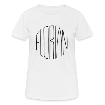 Florian - Frauen T-Shirt atmungsaktiv - Weiß - Vorne - AI Model Female 172 dark (172cm)