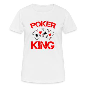 Roi du poker - T-shirt respirant Femme - blanc - Devant - AI Model Female 172 dark (172cm)