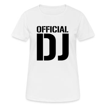 Official DJ - Women's Breathable T-Shirt - white - Front - AI Model Female 172 dark (172cm)