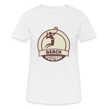 beach-volley - T-shirt respirant Femme - blanc - Devant - AI Model Female 172 dark (172cm)
