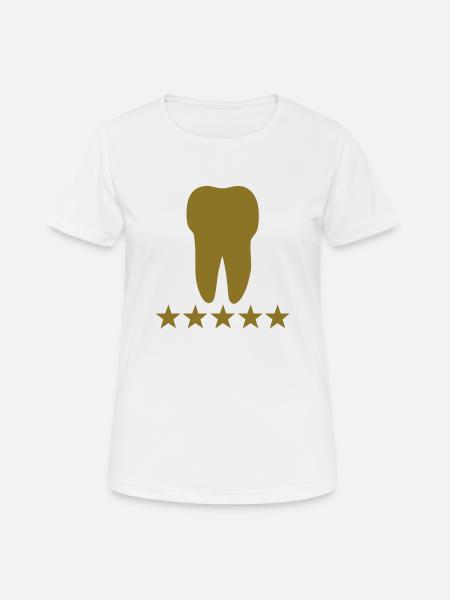zahn 5 star - Frauen T-Shirt atmungsaktiv - Weiß