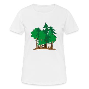 Im Wald - Frauen T-Shirt atmungsaktiv - Weiß - Vorne - AI Model Female 172 dark (172cm)
