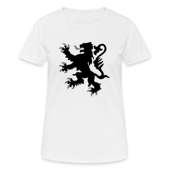 lions des flandres chtis flamand - T-shirt respirant Femme - blanc - Devant - AI Model Female 172 dark (172cm)