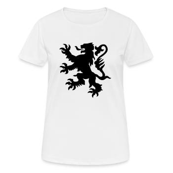 flemish lion scotland or flanders - Women's Breathable T-Shirt - white - Front - AI Model Female 172 dark (172cm)