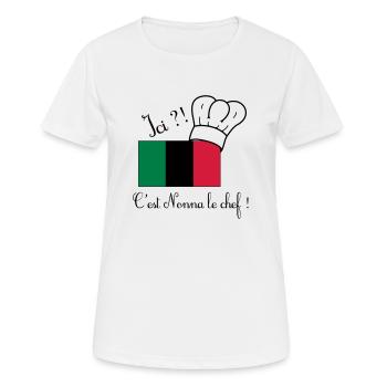 Nonna le chef - T-shirt respirant Femme - blanc - Devant - AI Model Female 172 dark (172cm)
