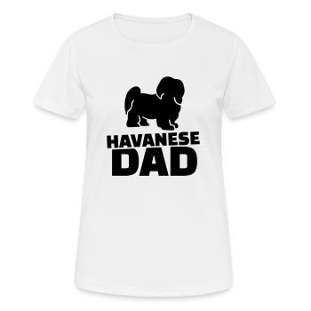 Havanese Dad - T-shirt respirant Femme - blanc - Devant - AI Model Female 172 dark (172cm)
