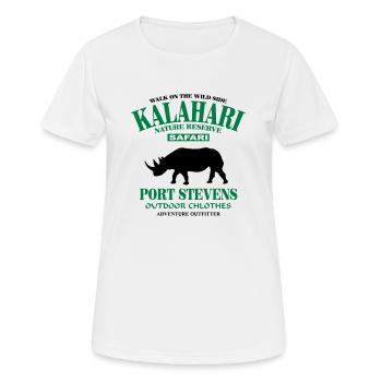 Kalahari Rhino - Frauen T-Shirt atmungsaktiv - Weiß - Vorne - AI Model Female 172 dark (172cm)