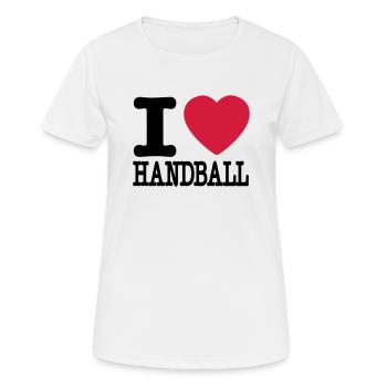 i love handball heart - Women's Breathable T-Shirt - white - Front - AI Model Female 172 dark (172cm)