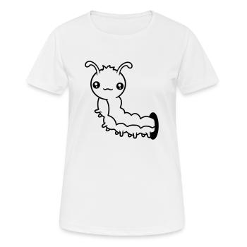 hole wall small baby child worm crawling snail cra - Women's Breathable T-Shirt - white - Front - AI Model Female 172 dark (172cm)