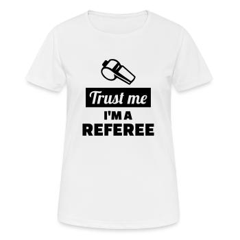 Arbitre - T-shirt respirant Femme - blanc - Devant - AI Model Female 172 dark (172cm)