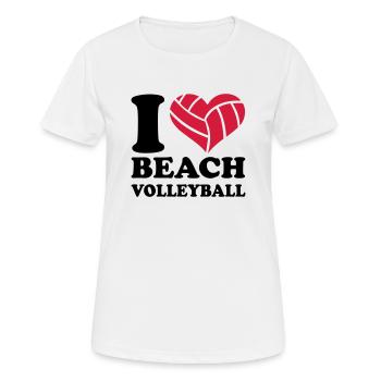 beach-volley - T-shirt respirant Femme - blanc - Devant - AI Model Female 172 dark (172cm)