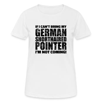 German shorthaired pointer - Women's Breathable T-Shirt - white - Front - AI Model Female 172 dark (172cm)