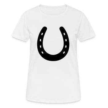Hufeisen Clipart Symbol Form Pferde - Frauen T-Shirt atmungsaktiv - Weiß - Vorne - AI Model Female 172 dark (172cm)
