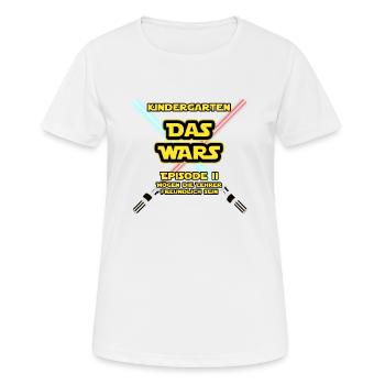 Kindergarten das wars cooles Geschenk Einschulung - Frauen T-Shirt atmungsaktiv - Weiß - Vorne - AI Model Female 172 dark (172cm)