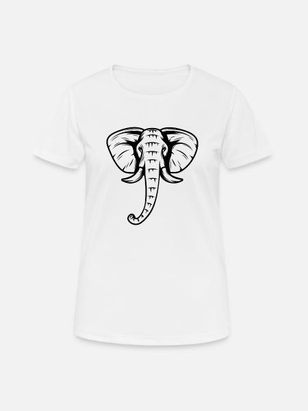 Elephant - Women's Breathable T-Shirt - white
