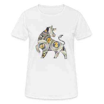 taureau crypto - T-shirt respirant Femme - blanc - Devant - AI Model Female 172 dark (172cm)