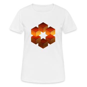 Illusion d’optique - T-shirt respirant Femme - blanc - Devant - AI Model Female 172 dark (172cm)
