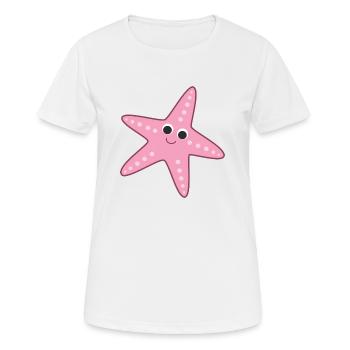 Seestern - Frauen T-Shirt atmungsaktiv - Weiß - Vorne - AI Model Female 172 dark (172cm)