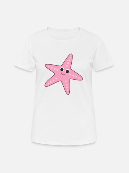 Seestern - Frauen T-Shirt atmungsaktiv - Weiß
