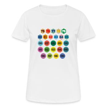 visuel vignettes fiscales - T-shirt respirant Femme - blanc - Devant - AI Model Female 172 dark (172cm)