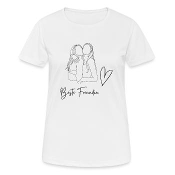 Beste Freundin - Frauen T-Shirt atmungsaktiv - Weiß - Vorne - AI Model Female 172 dark (172cm)