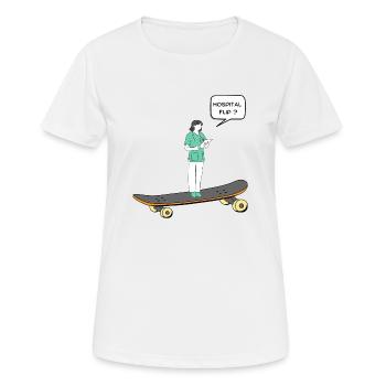 hospital flip - Frauen T-Shirt atmungsaktiv - Weiß - Vorne - AI Model Female 172 dark (172cm)