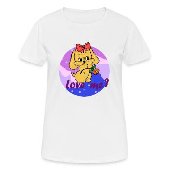 Cute puppy - Love me - Love me! - Women's Breathable T-Shirt - white - Front - AI Model Female 172 dark (172cm)