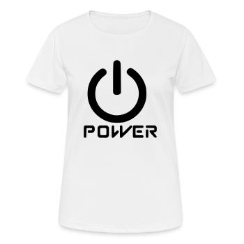 Power - Women's Breathable T-Shirt - white - Front - AI Model Female 172 dark (172cm)