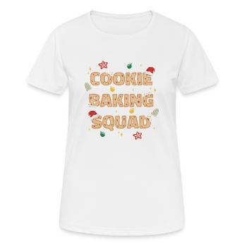 Biscuits Retour Troupe Cuisson pour Noël - T-shirt respirant Femme - blanc - Devant - AI Model Female 172 dark (172cm)