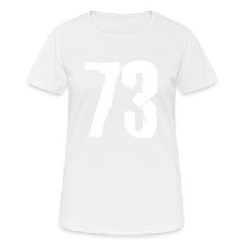 Maillot à 73 numéros - T-shirt respirant Femme - blanc - Devant - AI Model Female 172 dark (172cm)