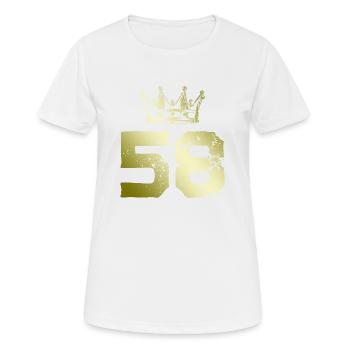 58 Couronne numérique - T-shirt respirant Femme - blanc - Devant - AI Model Female 172 dark (172cm)