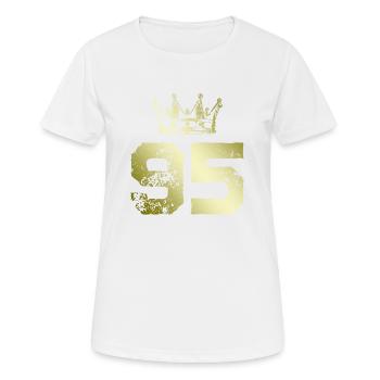 95 Number crown - Women's Breathable T-Shirt - white - Front - AI Model Female 172 dark (172cm)