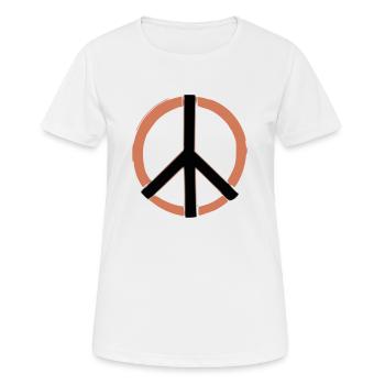 Frieden Friedenszeichen Friedensbewegung Vektor - Frauen T-Shirt atmungsaktiv - Weiß - Vorne - AI Model Female 172 dark (172cm)