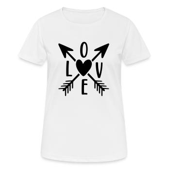 Love - Frauen T-Shirt atmungsaktiv - Weiß - Vorne - AI Model Female 172 dark (172cm)