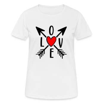 Love - Women's Breathable T-Shirt - white - Front - AI Model Female 172 dark (172cm)