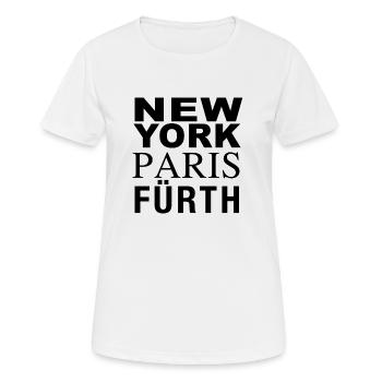 NEWYORK PARIS FÜRTH - Frauen T-Shirt atmungsaktiv - Weiß - Vorne - AI Model Female 172 dark (172cm)