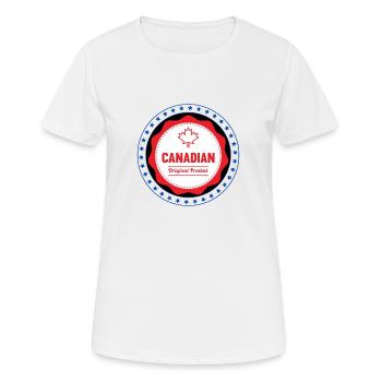 Canada, feuille d’érable. - T-shirt respirant Femme - blanc - Devant - AI Model Female 172 dark (172cm)