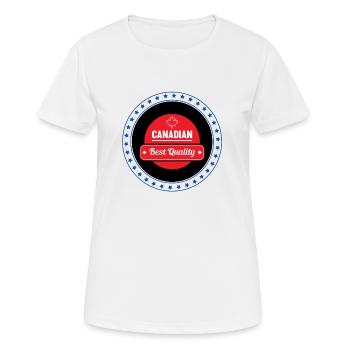Canada, feuille d’érable. - T-shirt respirant Femme - blanc - Devant - AI Model Female 172 dark (172cm)