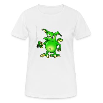 smoking dragon - Frauen T-Shirt atmungsaktiv - Weiß - Vorne - AI Model Female 172 dark (172cm)