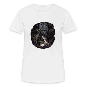 Gloomy Beautiful Witch / Wicca - Women's Breathable T-Shirt - white - Front - AI Model Female 172 dark (172cm)