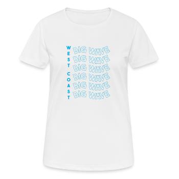 côte ouest big wave Surfing Session Surfer Funny - T-shirt respirant Femme - blanc - Devant - AI Model Female 172 dark (172cm)