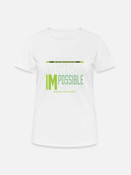 RIEN D’IMPOSSIBLE - T-shirt respirant Femme - blanc