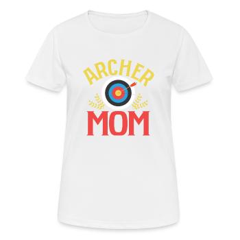 Archer Mom Archery Target Bow & Arrows - Frauen T-Shirt atmungsaktiv - Weiß - Vorne - AI Model Female 172 dark (172cm)