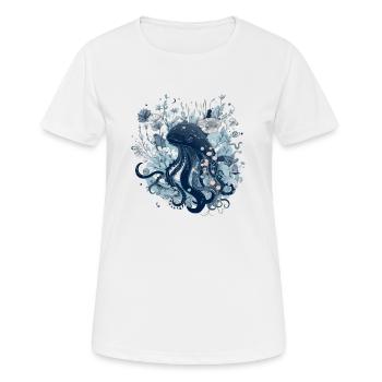 The octopus - Women's Breathable T-Shirt - white - Front - AI Model Female 172 dark (172cm)