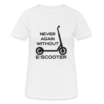 E-Scooter Roller Scooter - T-shirt respirant Femme - blanc - Devant - AI Model Female 172 dark (172cm)