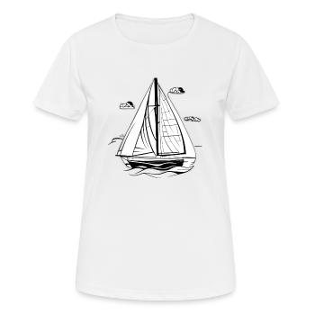 Segelsport Segeln Segelschiff Segelboot Segler - Frauen T-Shirt atmungsaktiv - Weiß - Vorne - AI Model Female 172 dark (172cm)