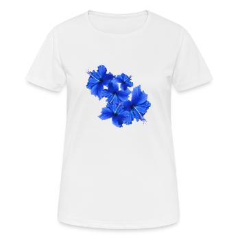 Hibiskushibiscus,Flower,Lotus,Blossom,Floral - Women's Breathable T-Shirt - white - Front - AI Model Female 172 dark (172cm)