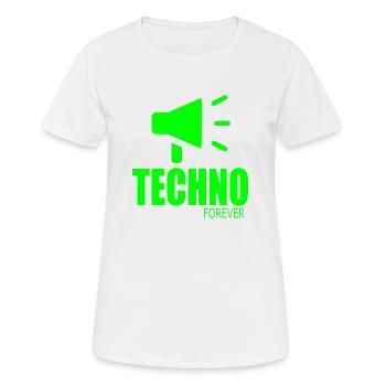Techno forever - Women's Breathable T-Shirt - white - Front - AI Model Female 172 dark (172cm)